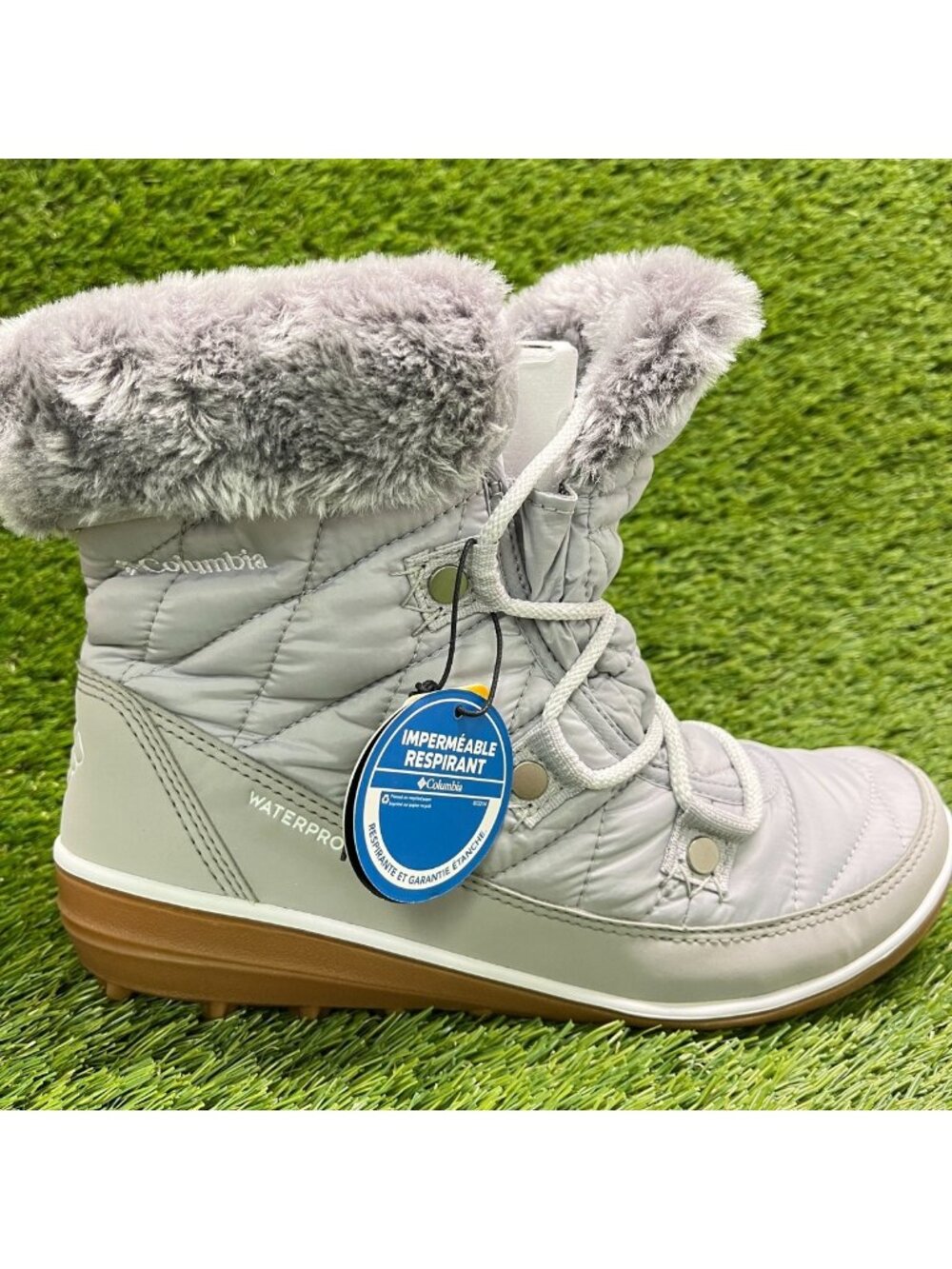 Columbia Heavenly Shorty Omni-Heat Womens Size 9 Gray Outdoor Heat Snow Boots